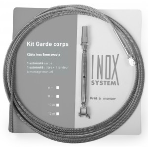 Kit Garde-corps câble Ø5mm (7*7) terminaisons à chape fixe
